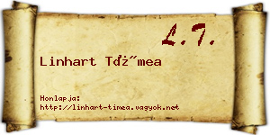 Linhart Tímea névjegykártya